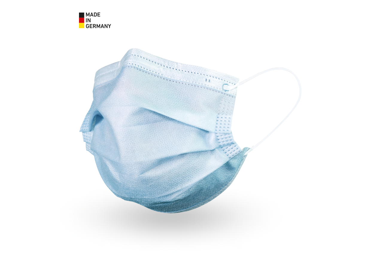 Atemschutzmasken: Med. Gesichtsmaske Typ II R, 50 Stk + hellblau