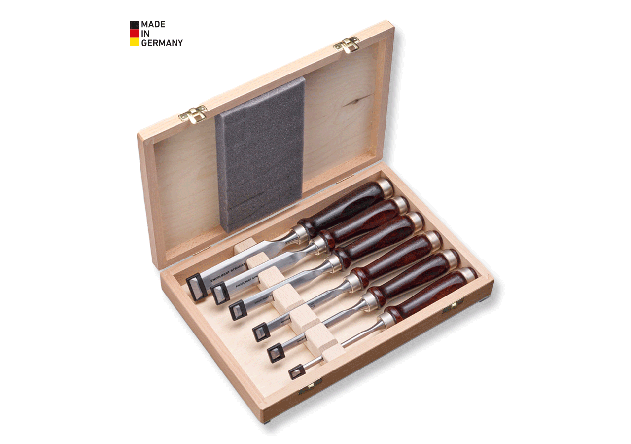 Chisels | Drivers: e.s. Mortise chisel in a beech wood box