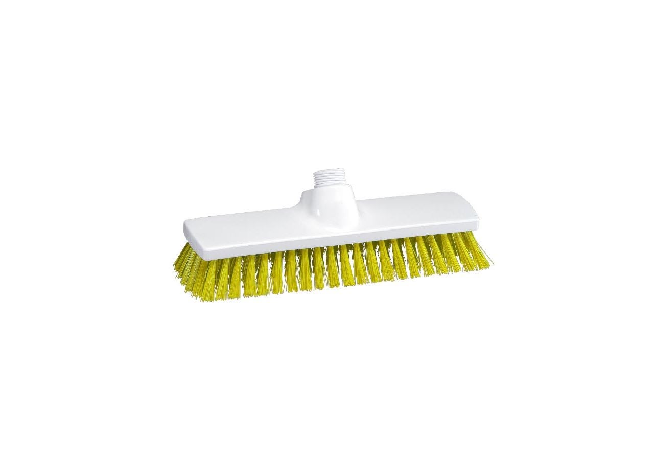 Brooms | Brushes | Scrubbers: Broad surface scrubber, High + yellow