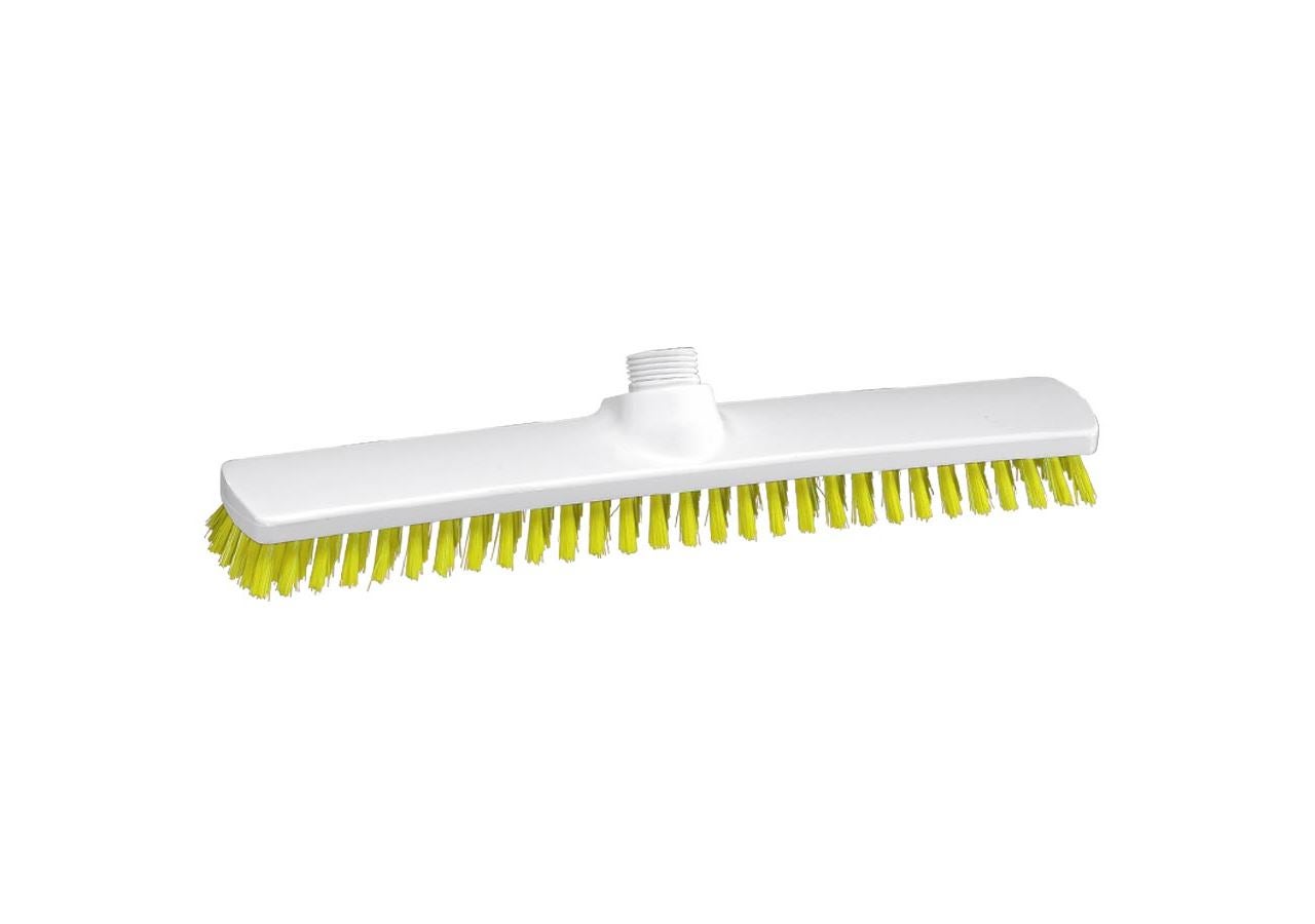Brooms | Brushes | Scrubbers: Broad surface scrubber, Low + yellow