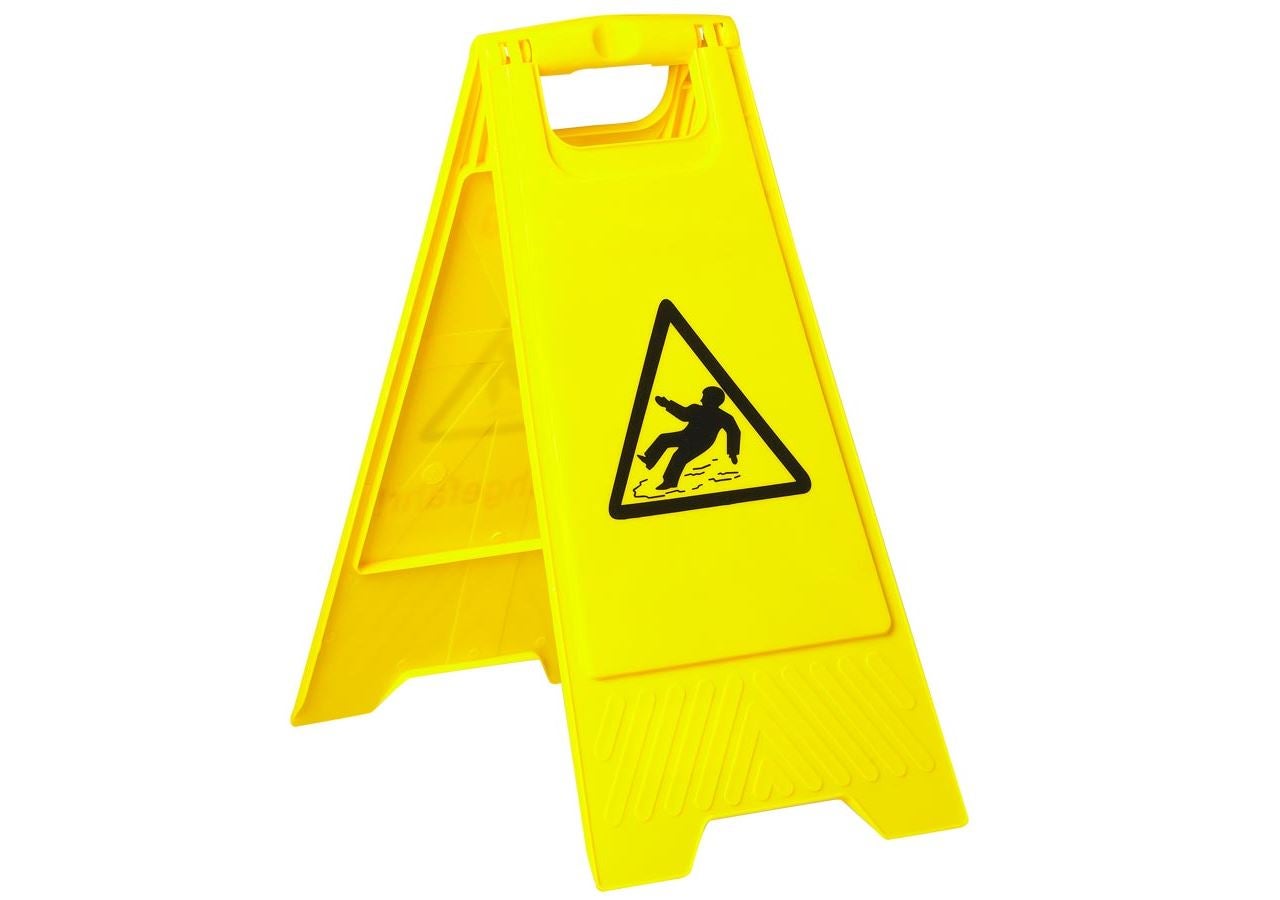 Nettoyage humide: Panneau d'avertissement - Attention, sol glissant