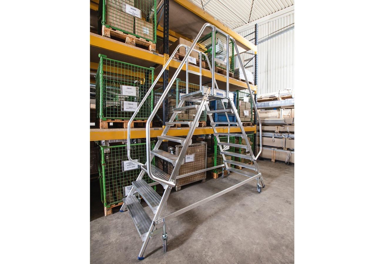Ladders: KRAUSE Hand rail Platform Ladder