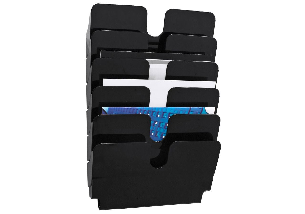 Filing systems: DURABLE wall-mounted brochure holder + black