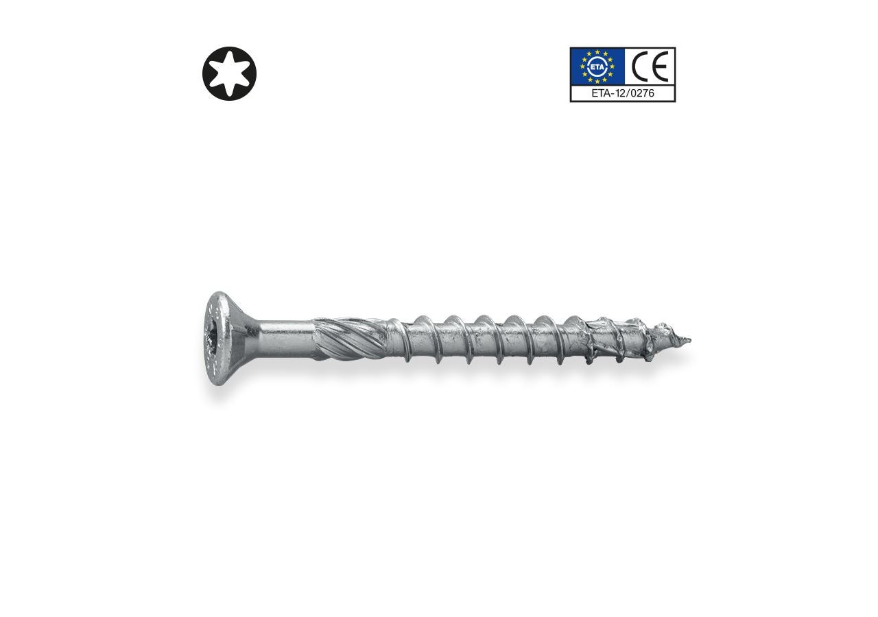 Screws: Construction screw plus with countersunk head, TG