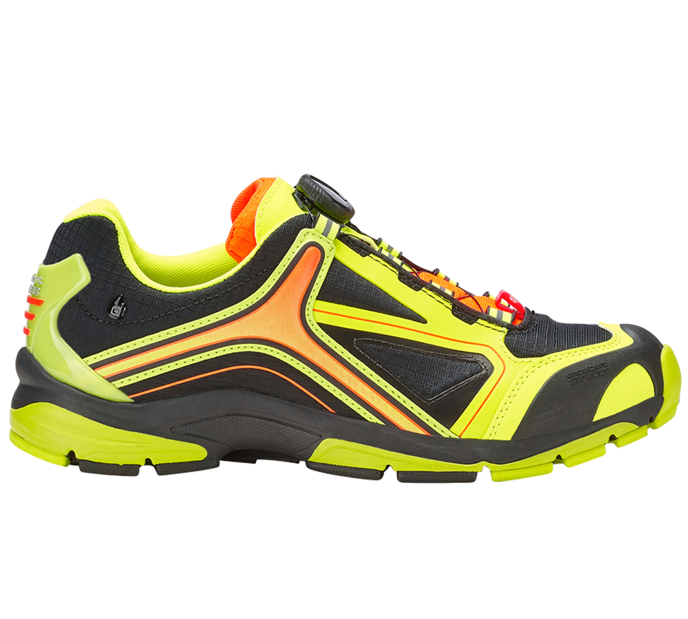 O2: e.s. O2 Work shoes Minkar + black/high-vis yellow/high-vis orange