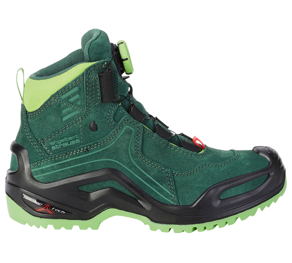 O2: e.s. O2 Work shoes Apate mid + green/sea green