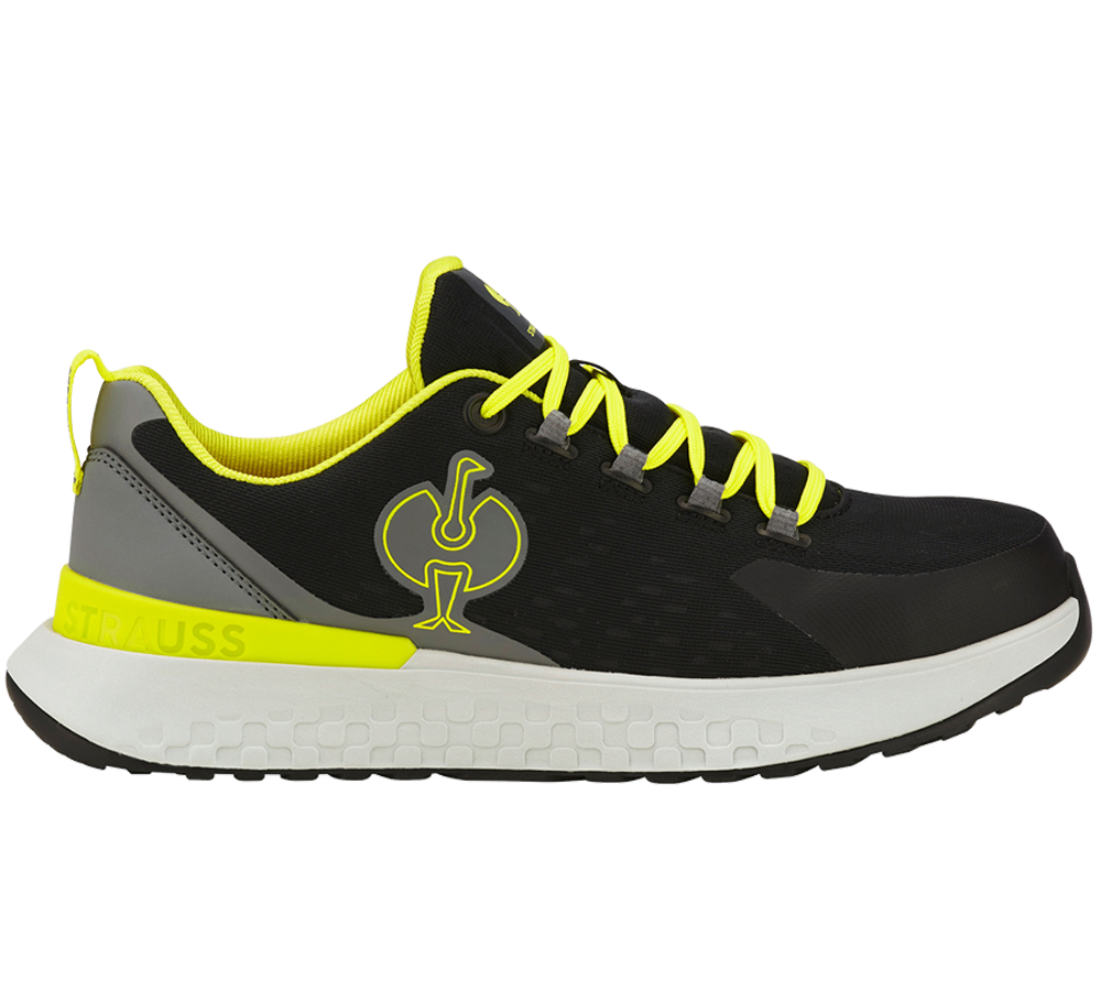 SB: SB Safety shoes e.s. Comoe low + black/acid yellow