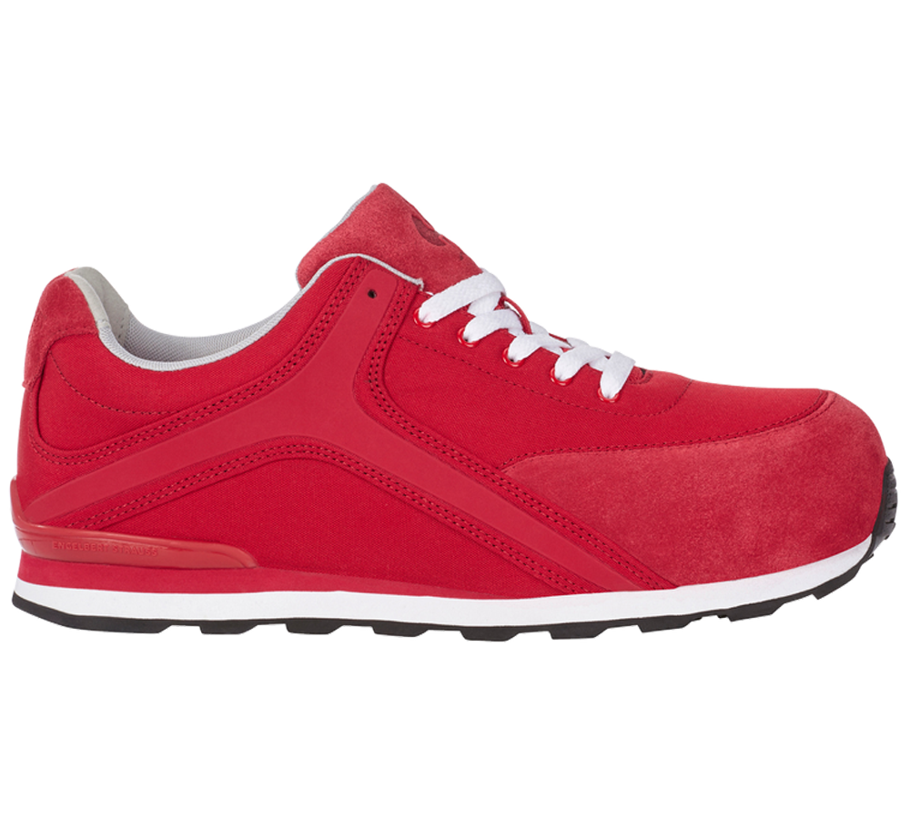 S1P: e.s. S1P Chaussures basses de sécurité Sutur + rouge vif