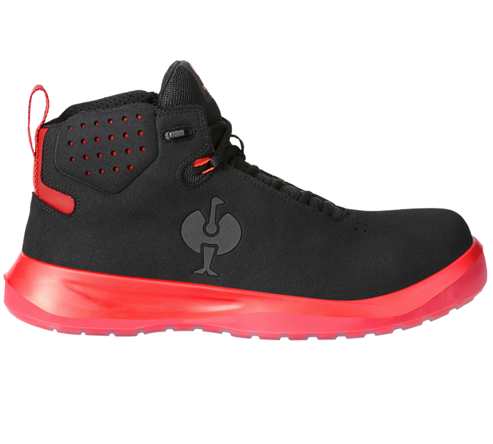 S1P: S1P Safety shoes e.s. Banco mid + black/solarred