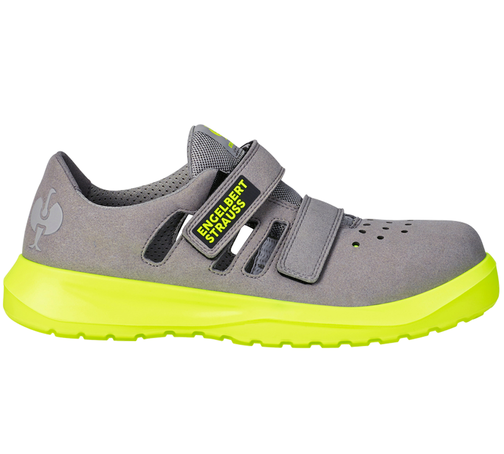 S1P	: S1P Safety sandals e.s. Banco + pearlgrey/high-vis yellow