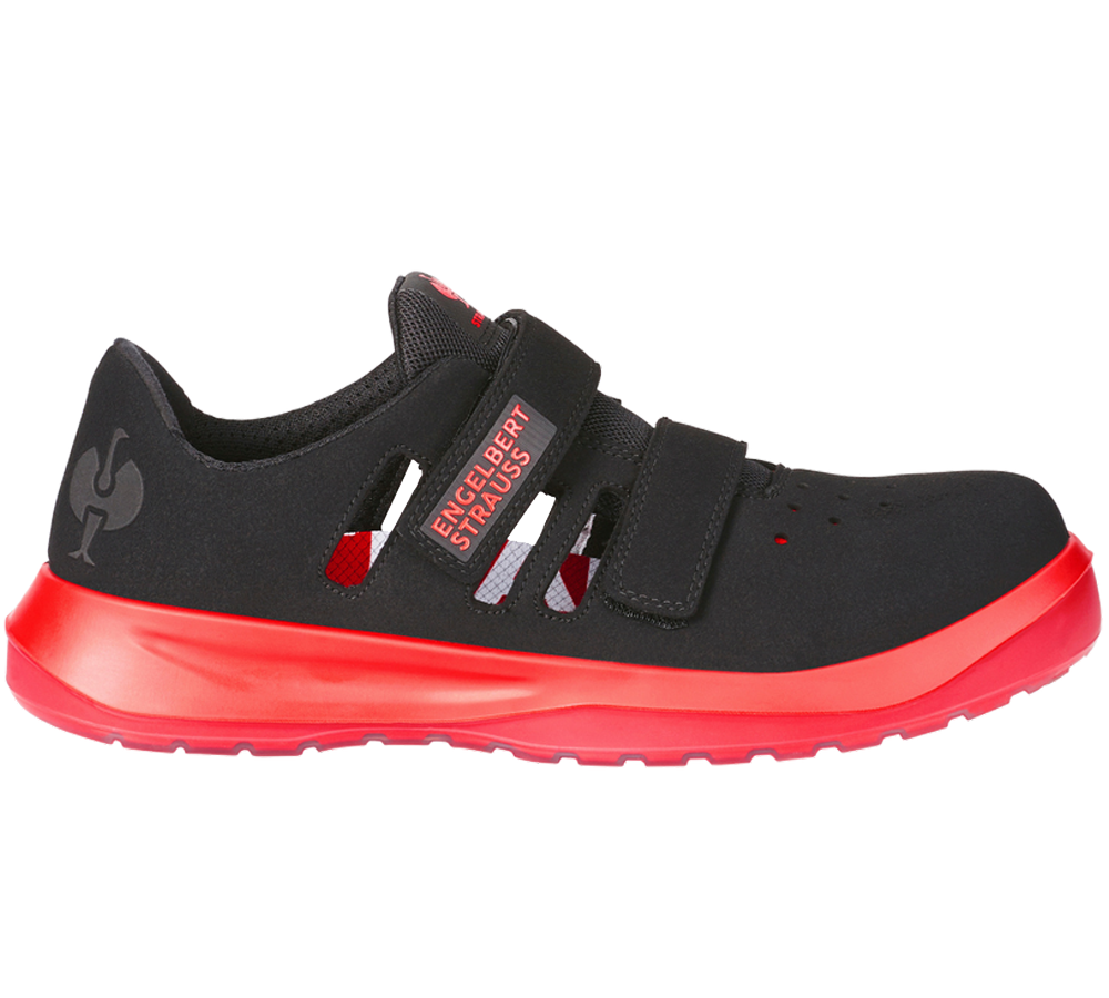 S1P	: S1P Safety sandals e.s. Banco + black/solarred
