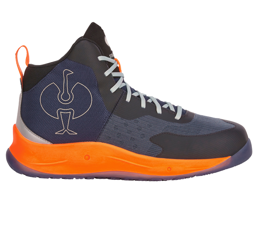 S1P: S1PS Safety shoes e.s. Marseille mid + navy/high-vis orange