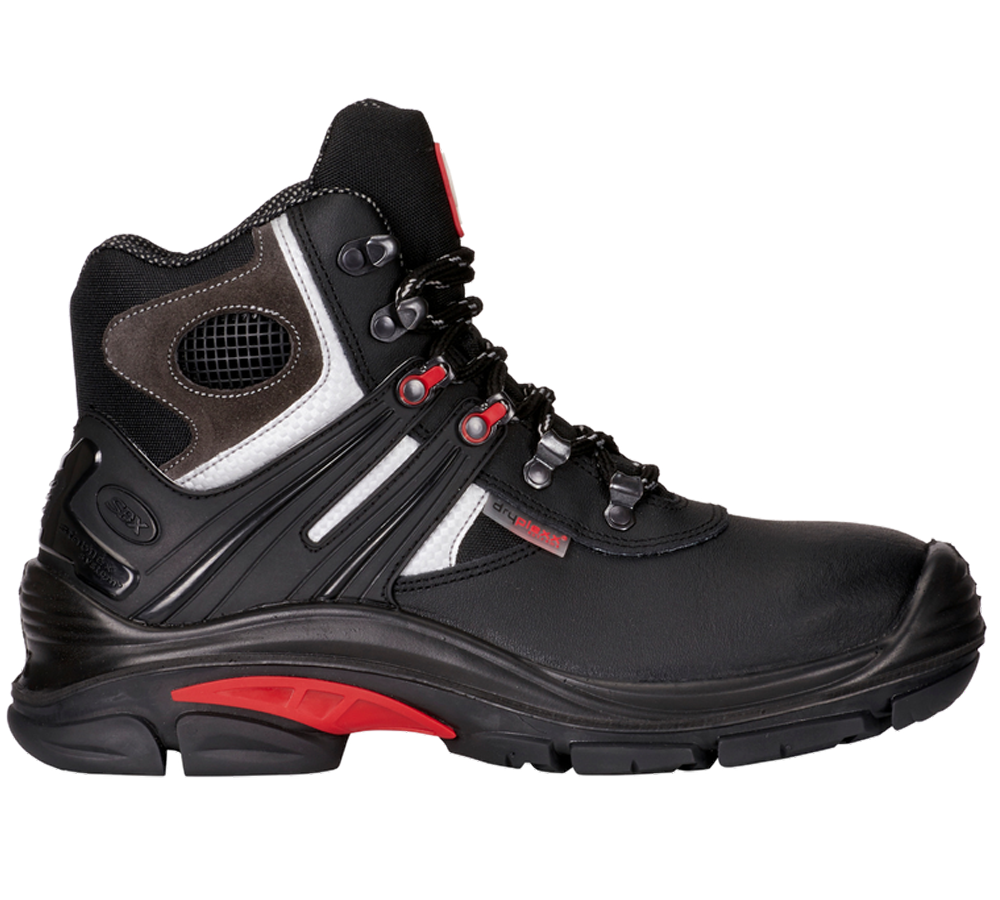S3: S3 Chaussures hautes de sécurité Salzburg + noir/rouge