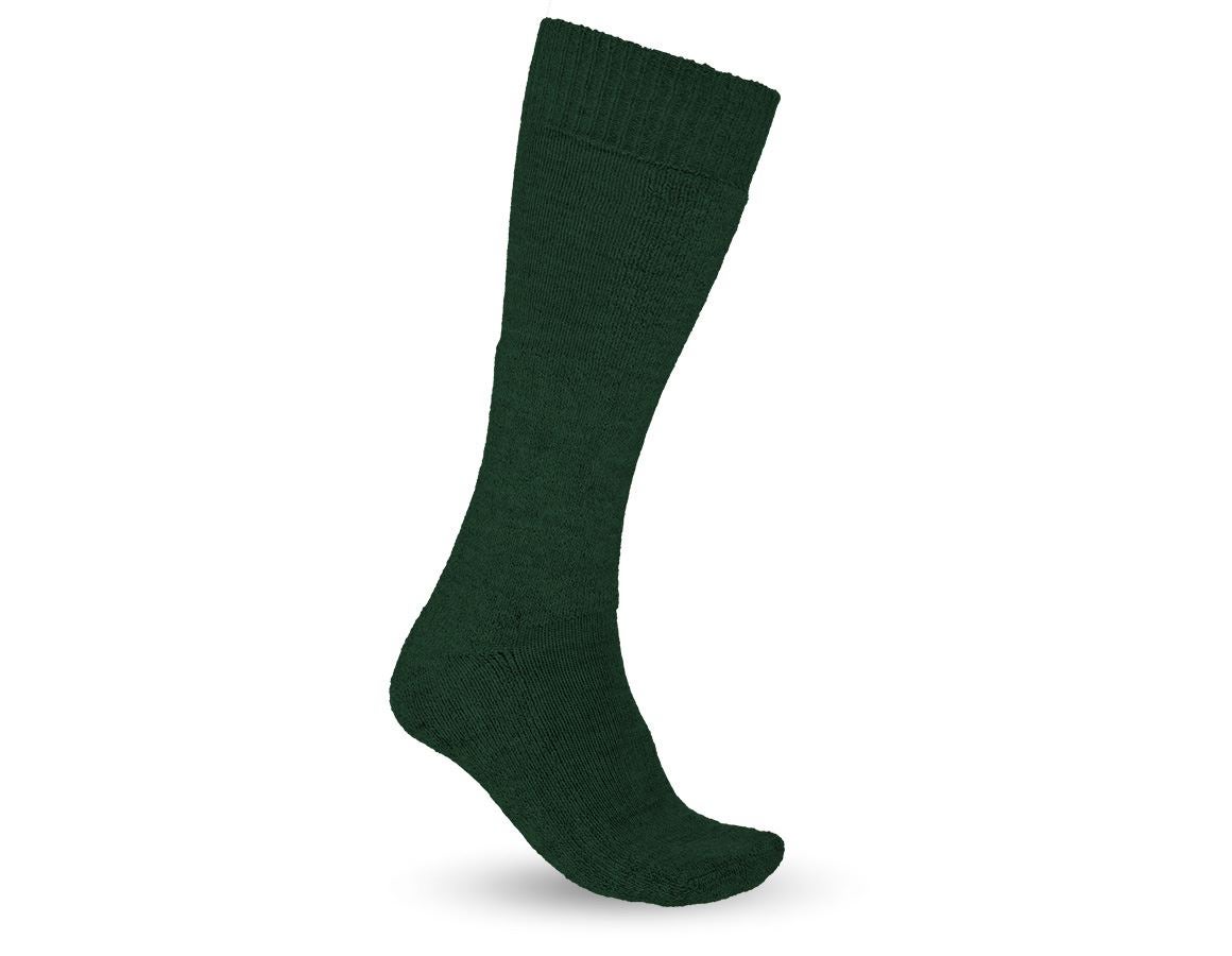 Socks: e.s. long Work Socks Nature x-warm/x-high + green