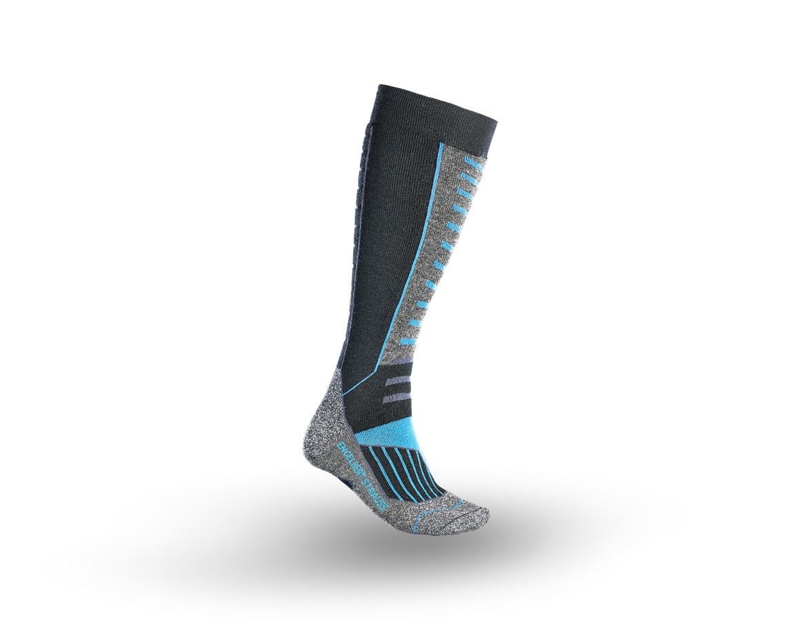 Cold: e.s. Allround socks function x-warm/x-high + black/aluminium/royal
