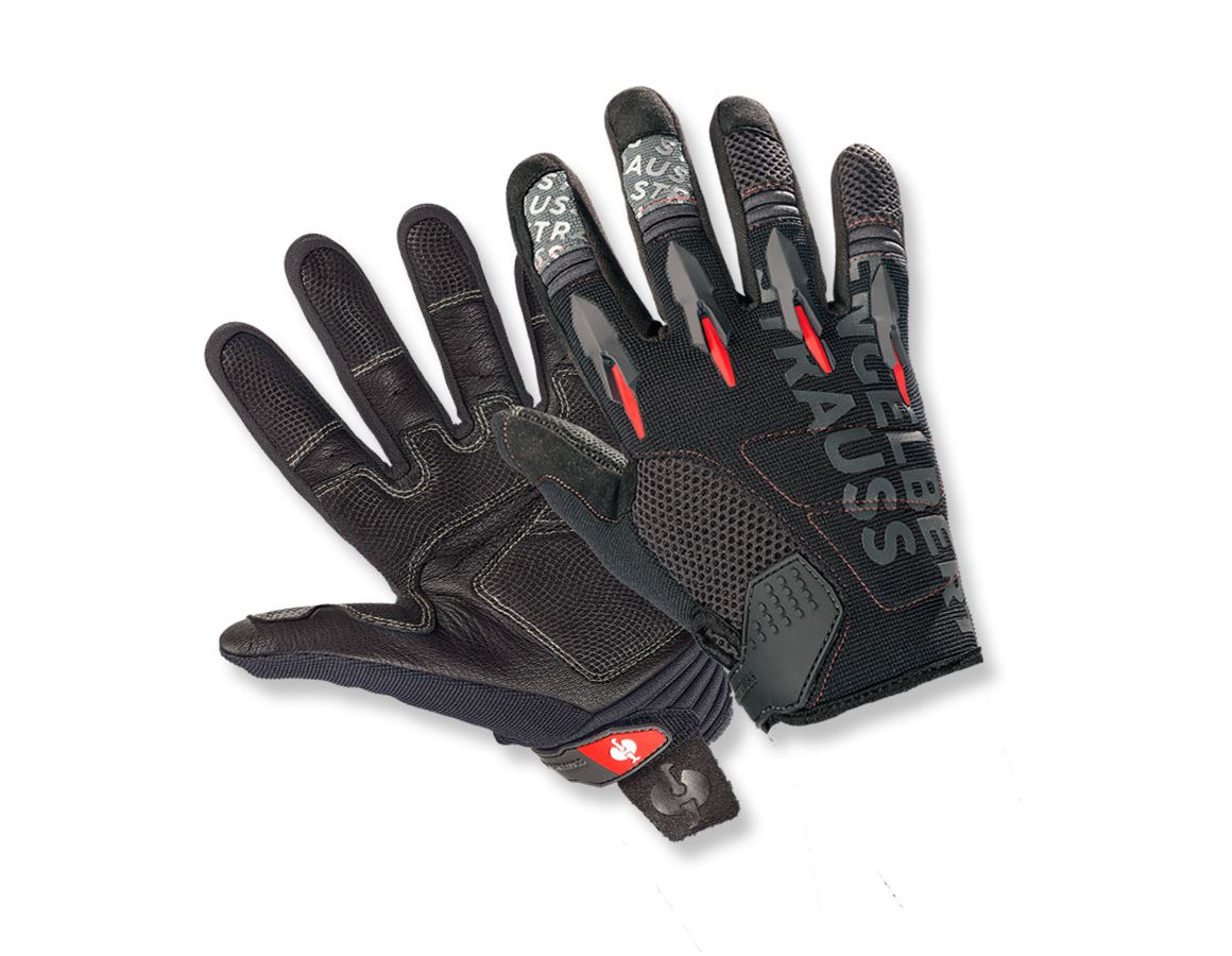 Accessories: e.s. Children's mechanic's gloves Viper + black/red