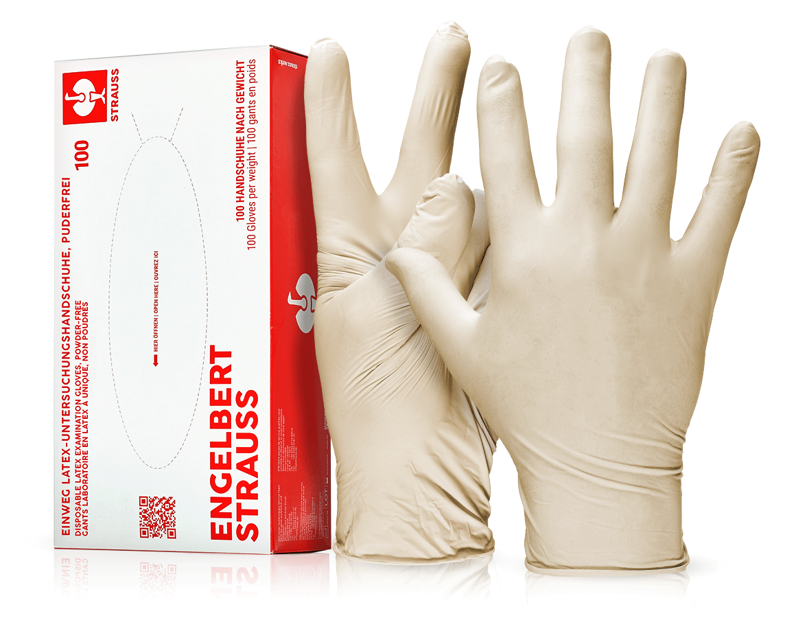 Gants à usage unique: Gants laboratoire en latex à unique, non poudrés + nature