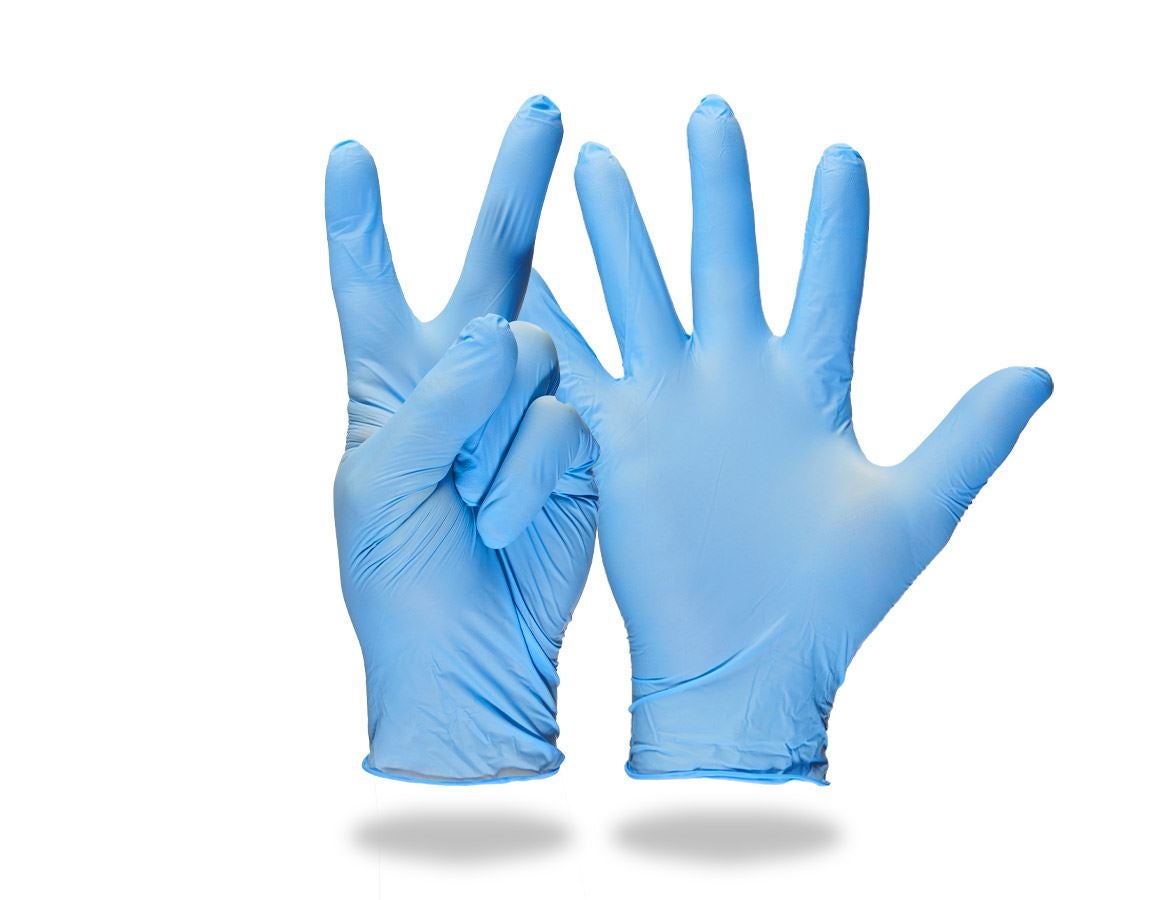 Disposable Gloves: Disposable nitrile gloves, powder-free + blue