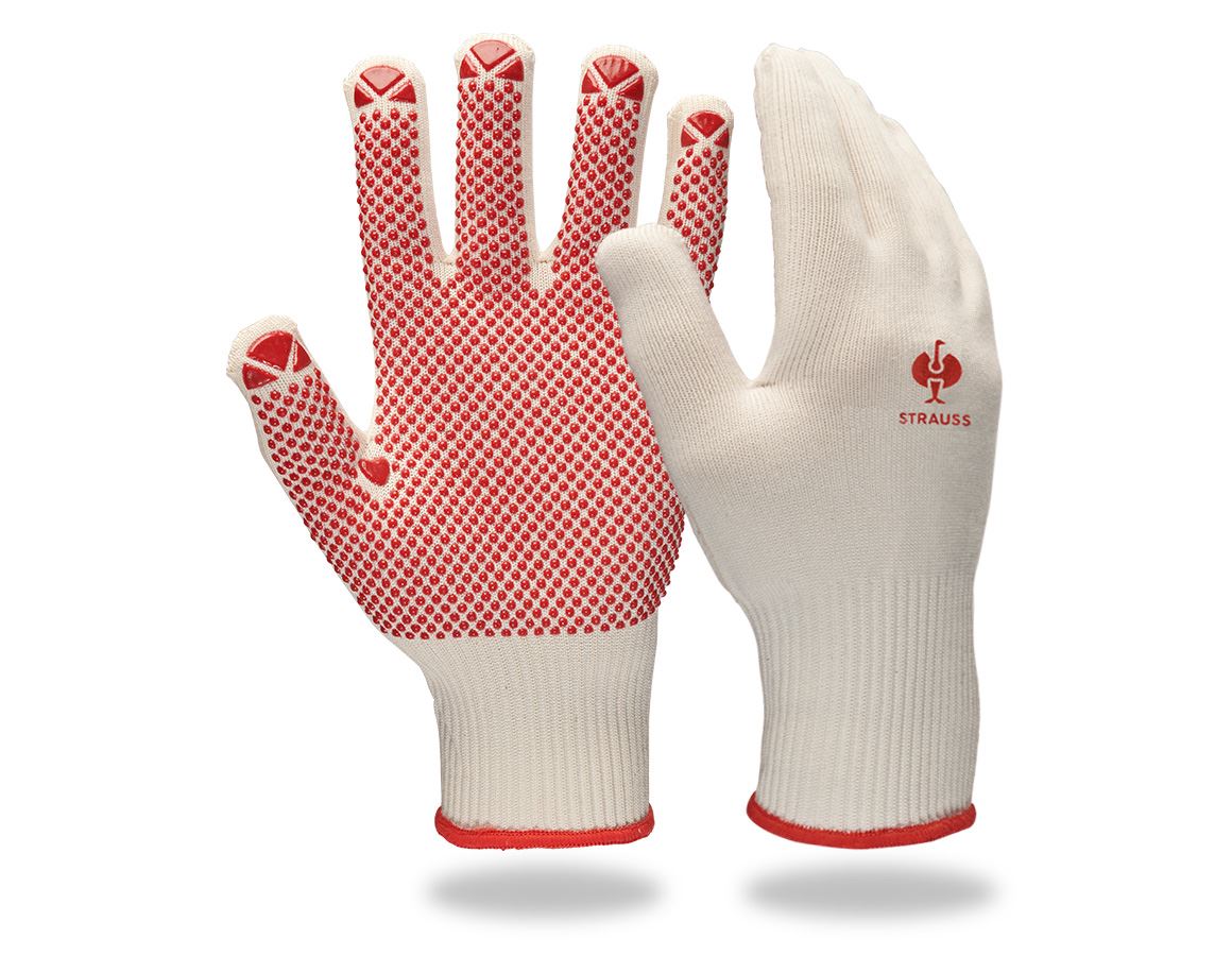 Coated: PVC knitted gloves Rondo + white
