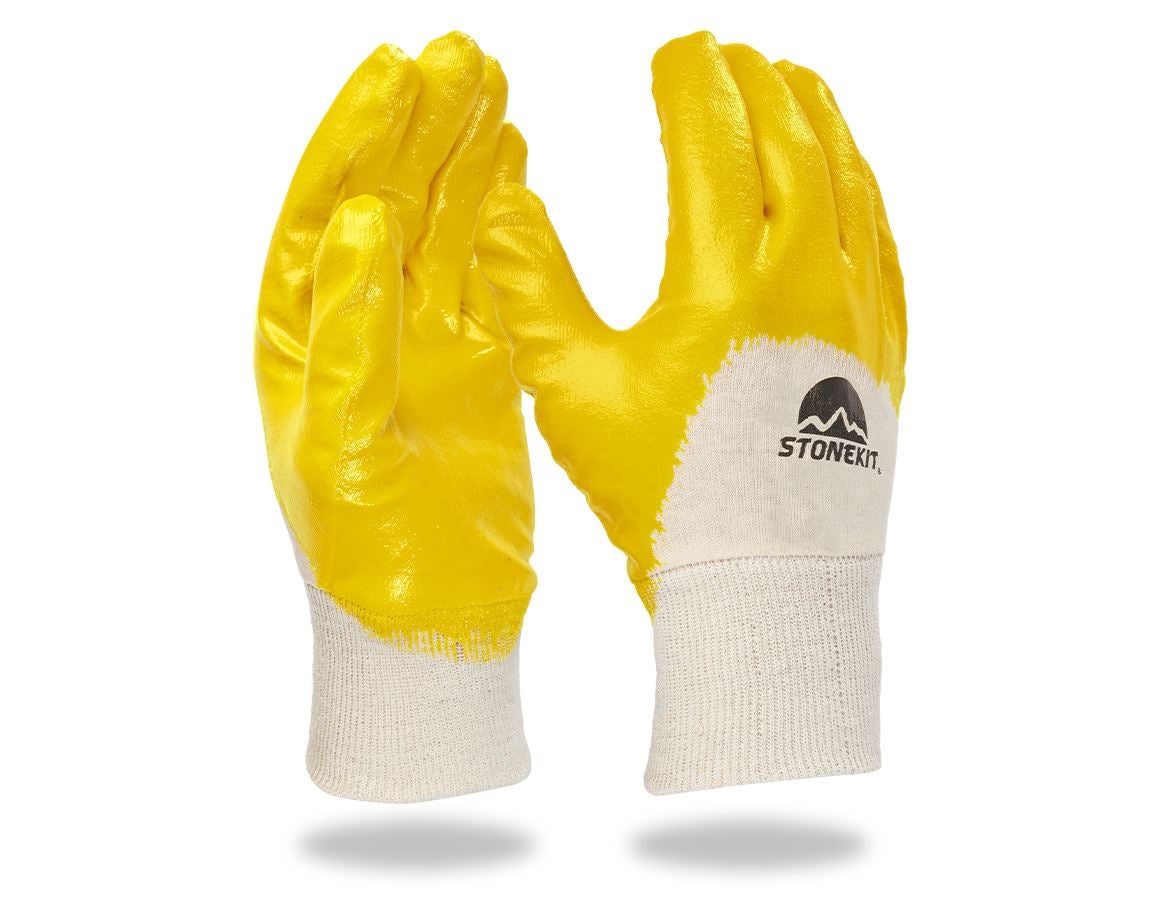 Beschichtet: Latex-Handschuhe, Strickbund, 12er Pack