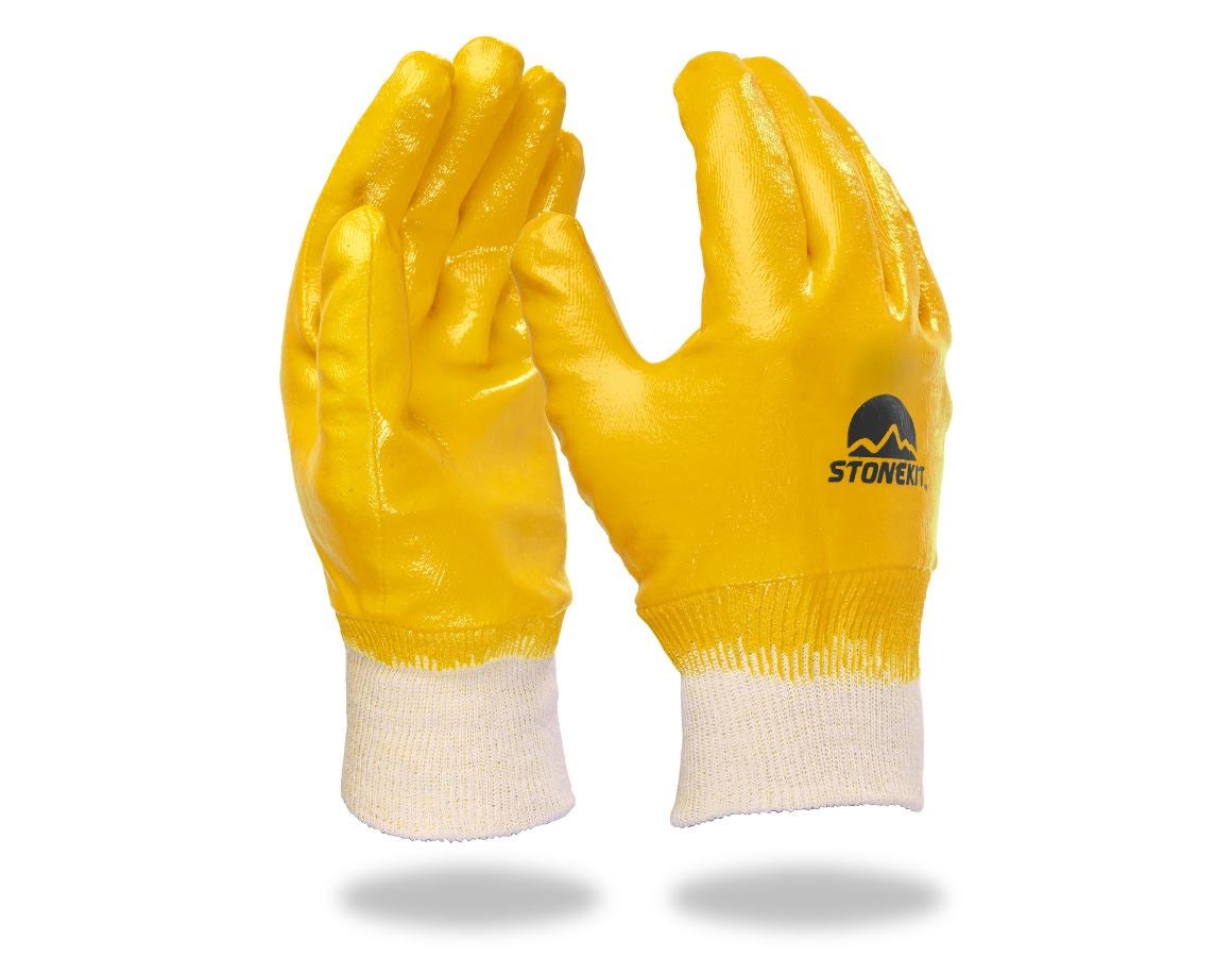 Coated: Nitrile gloves Basic, fully coated,pack of 12