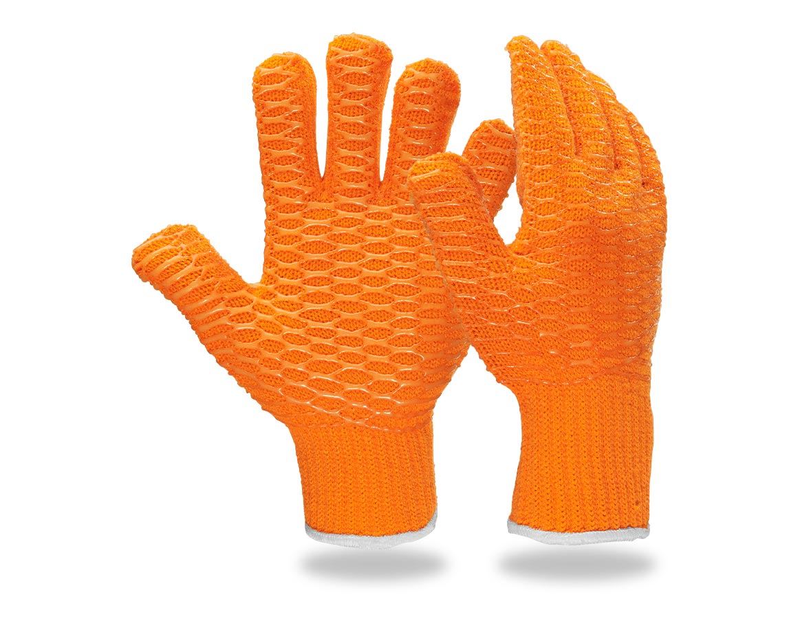 Coated: PVC knitted gloves Criss-Cross