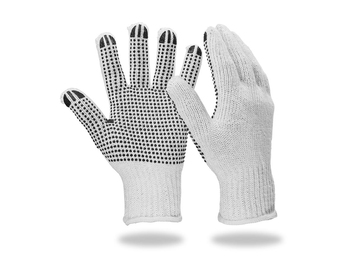 Textile: PVC knitted gloves Black-Point