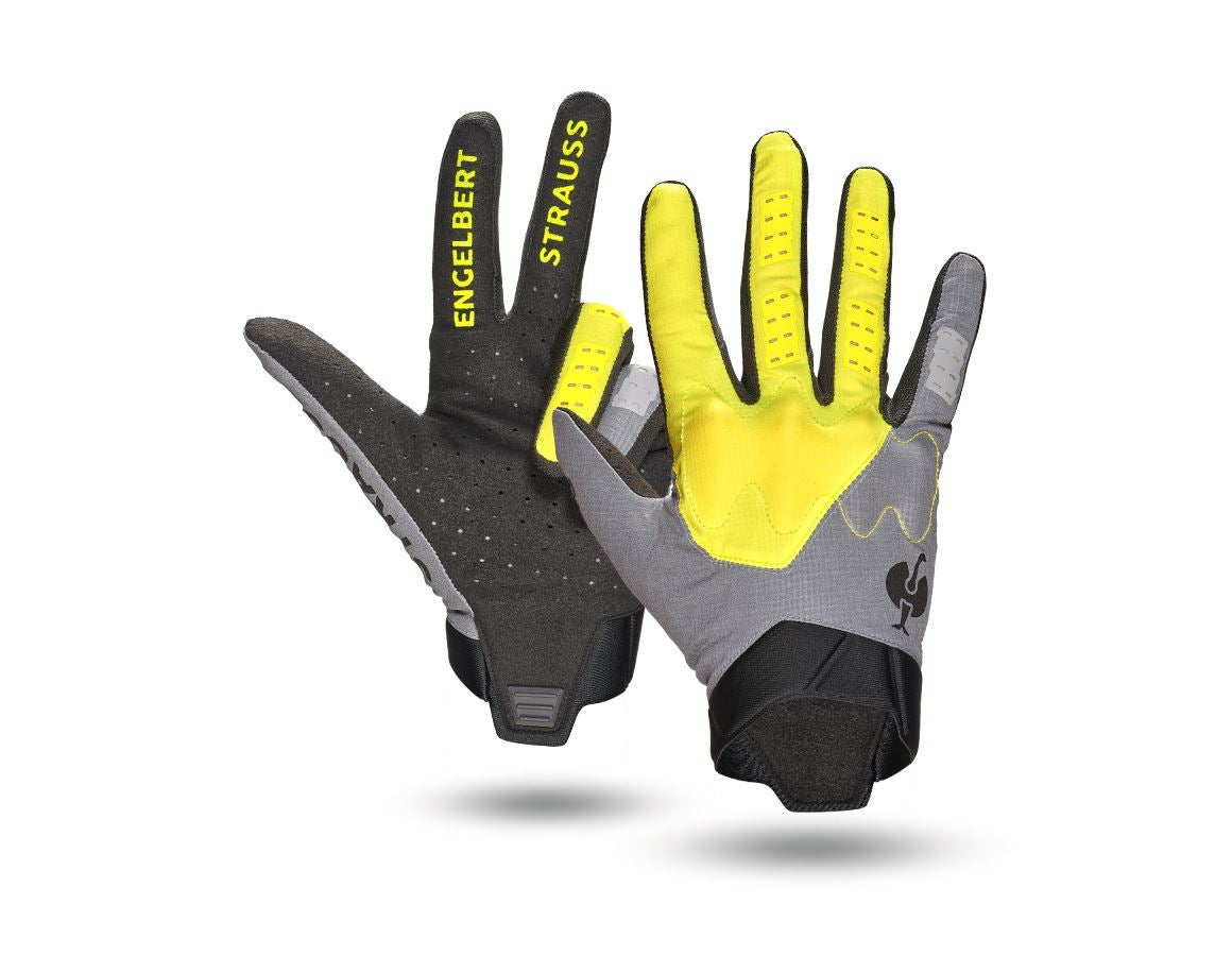 Hybrid: Gloves e.s.trail, light + acid yellow/basaltgrey/black