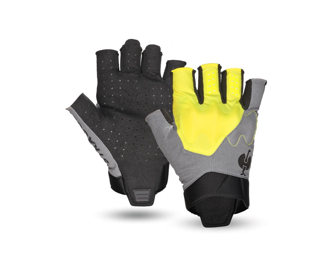 Hybrid: Gloves e.s.trail, short + acid yellow/basaltgrey/black