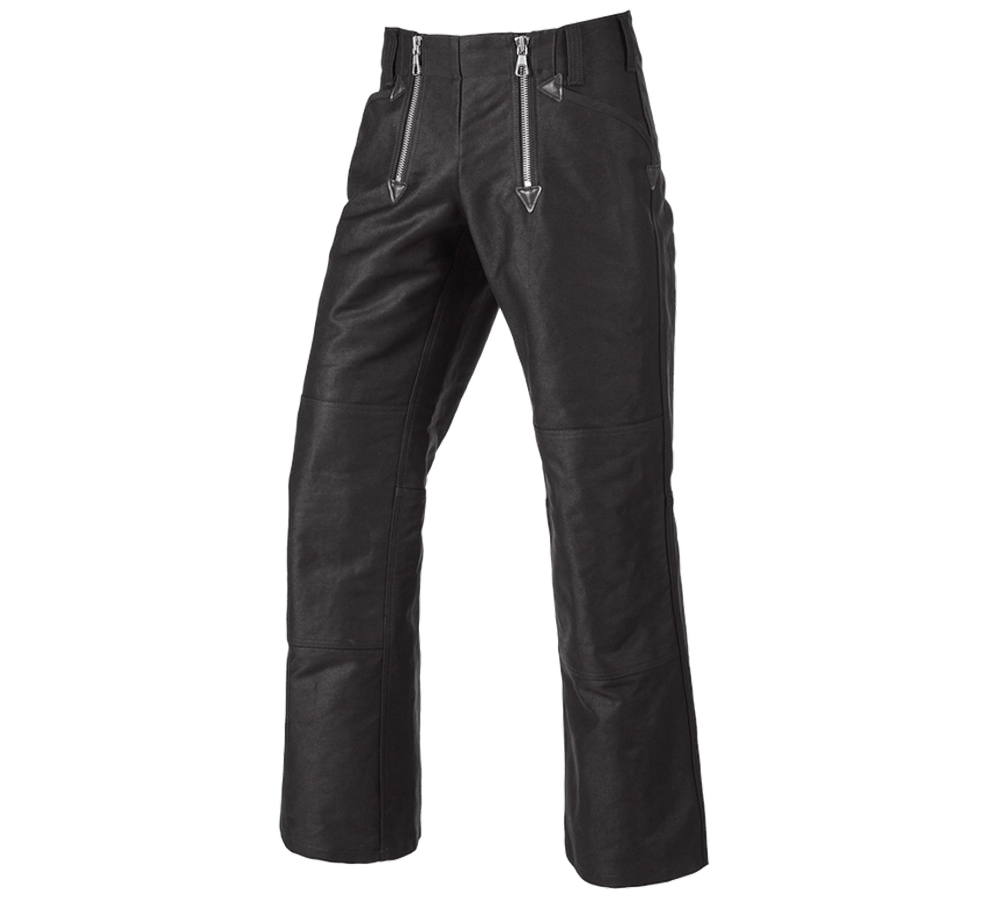Pantalons de travail: Pant.corp.en Retors double e.s. a.pattes d'éléphan + noir