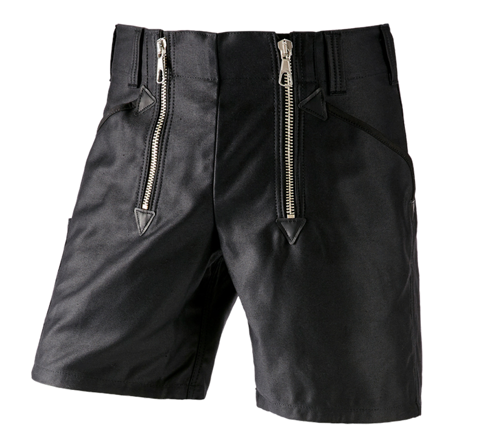 Pantalons de travail: Short professionnel e.s. en double retors + noir