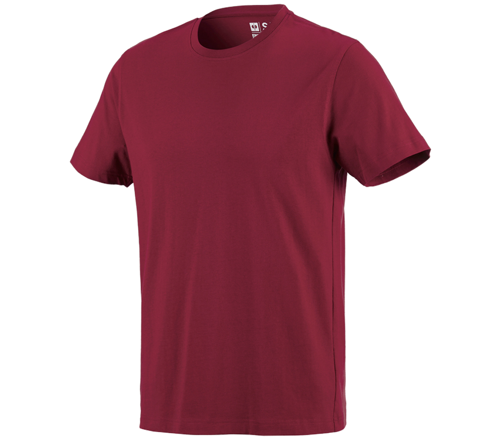 Shirts, Pullover & more: e.s. T-shirt cotton + bordeaux