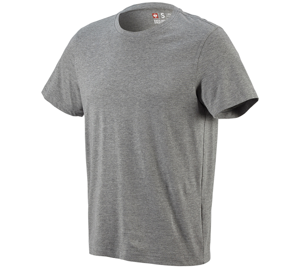 Shirts, Pullover & more: e.s. T-shirt cotton + grey melange