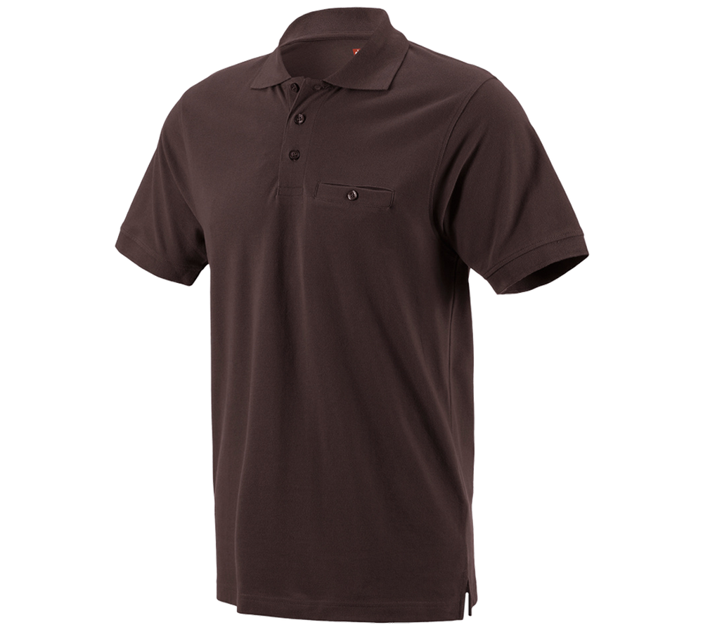 Themen: e.s. Polo-Shirt cotton Pocket + braun