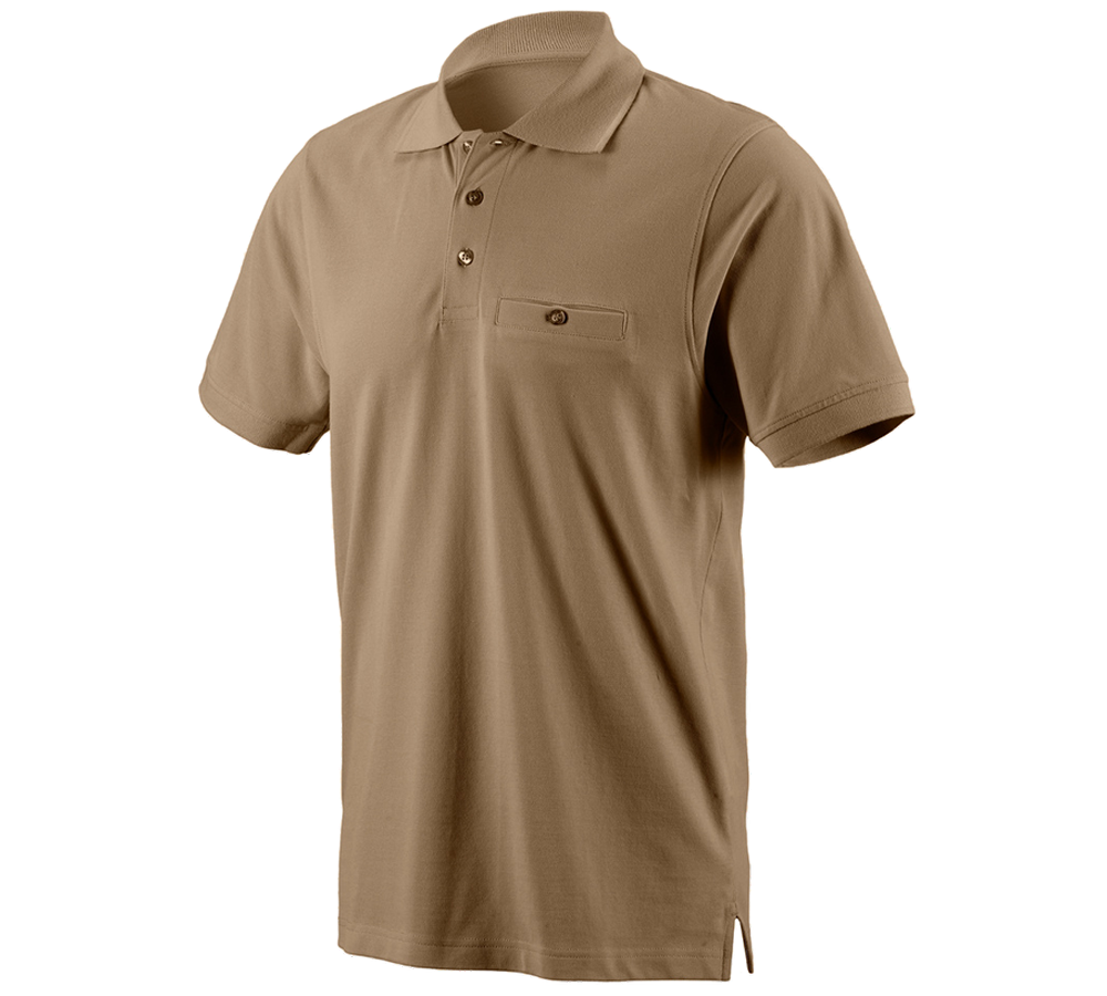 Shirts & Co.: e.s. Polo-Shirt cotton Pocket + khaki