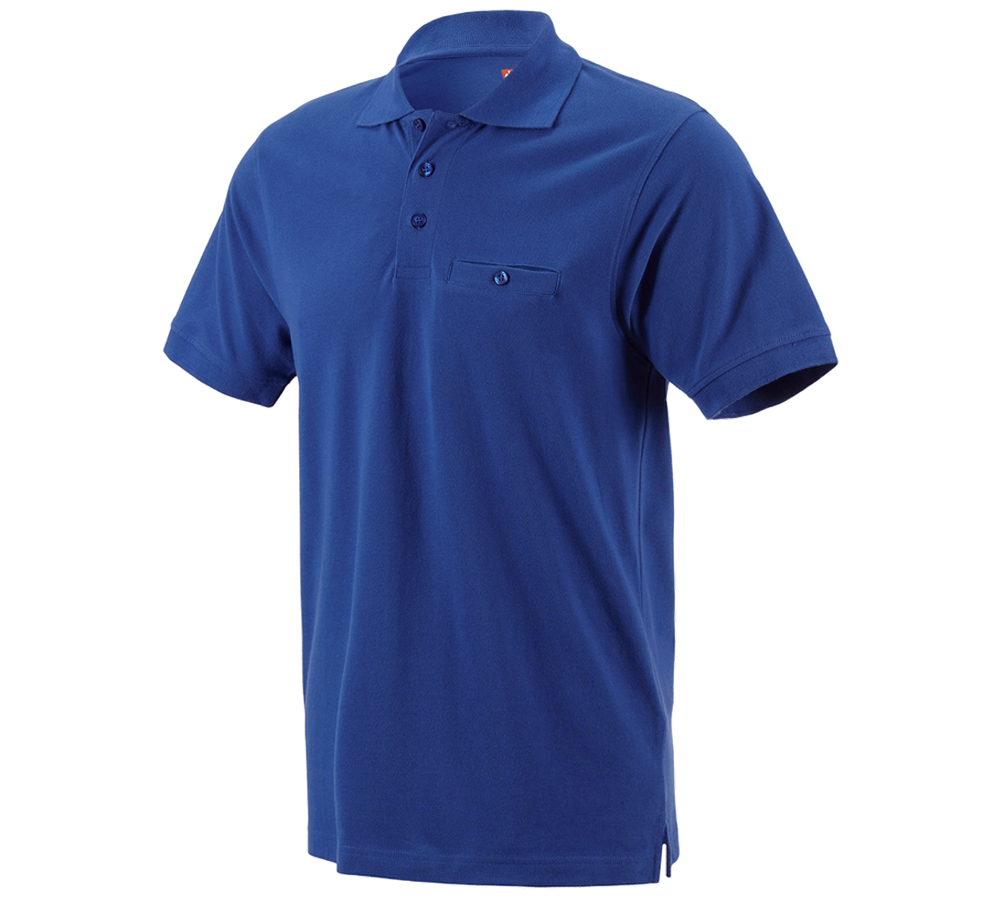 Themen: e.s. Polo-Shirt cotton Pocket + kornblau