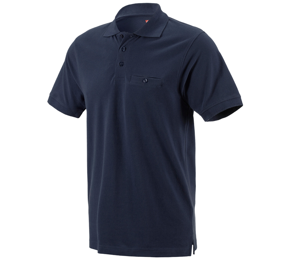 Shirts, Pullover & more: e.s. Polo shirt cotton Pocket + navy