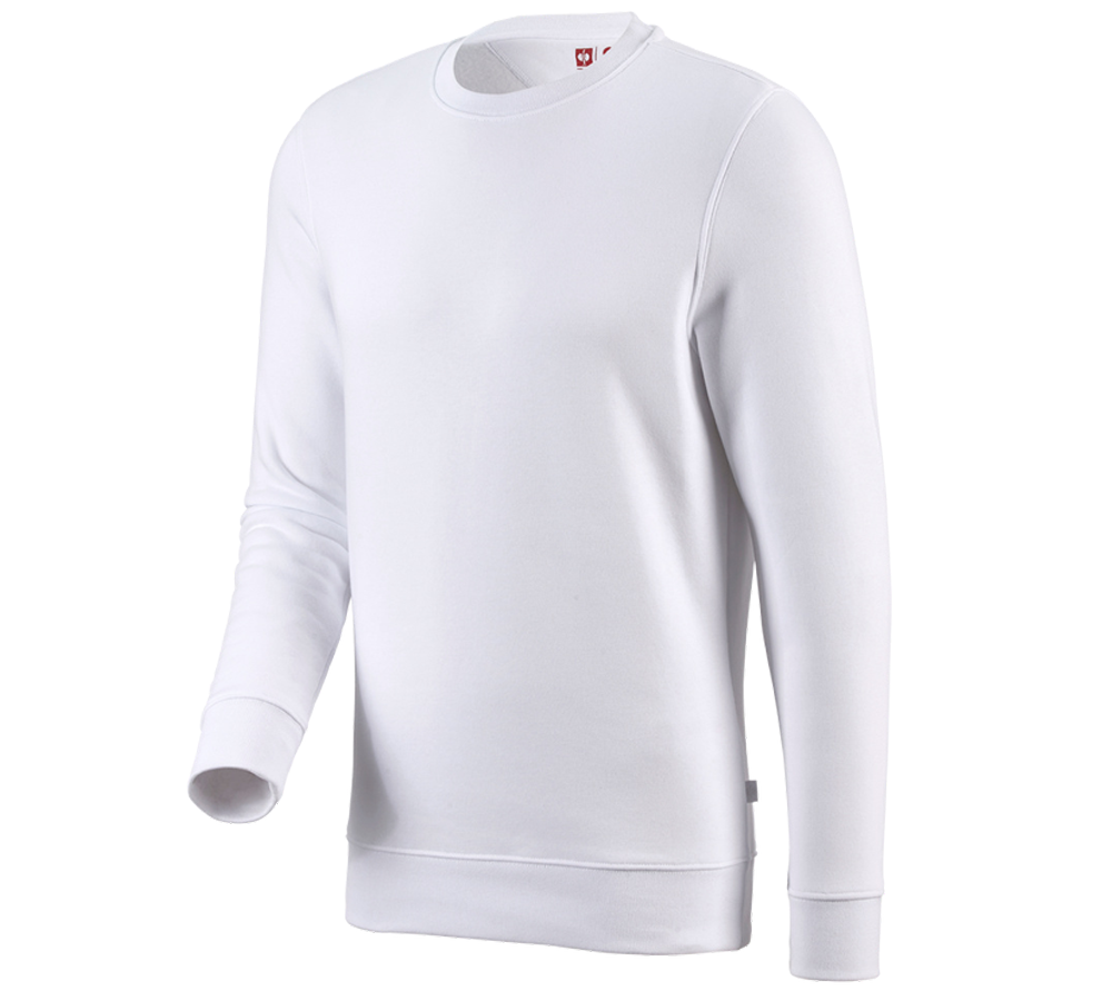 Shirts & Co.: e.s. Sweatshirt poly cotton + weiß