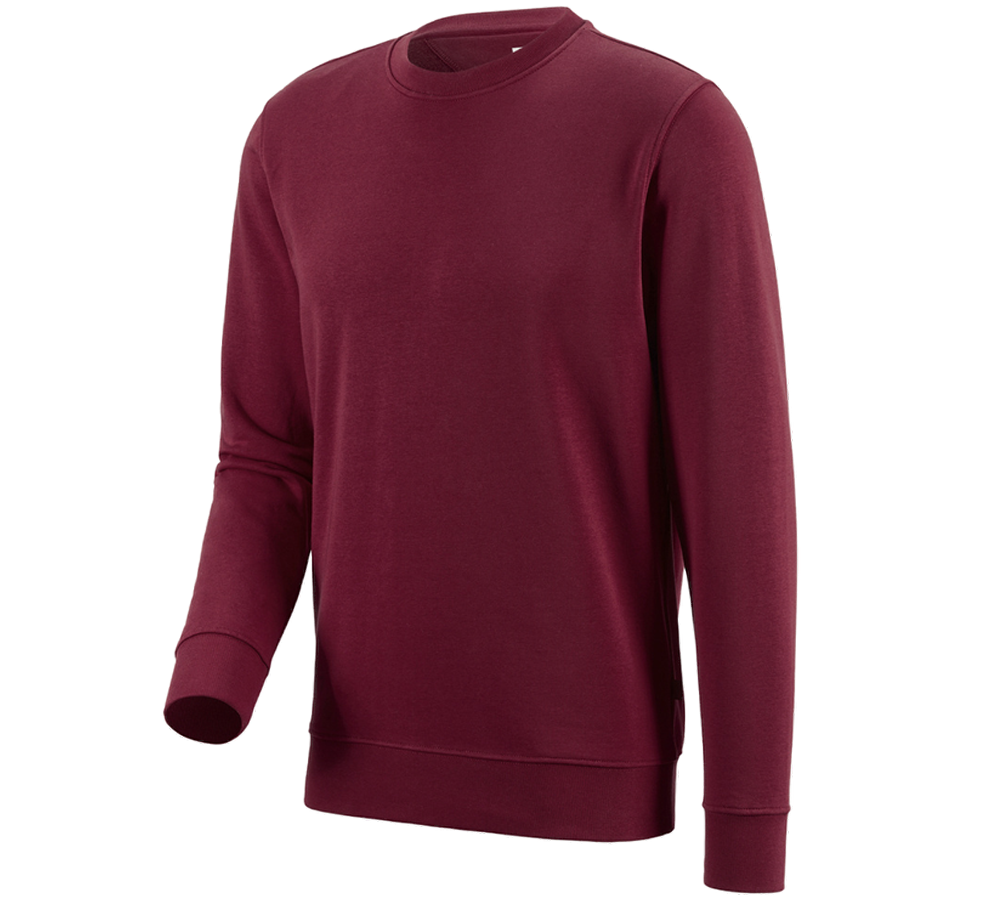 Shirts, Pullover & more: e.s. Sweatshirt poly cotton + bordeaux