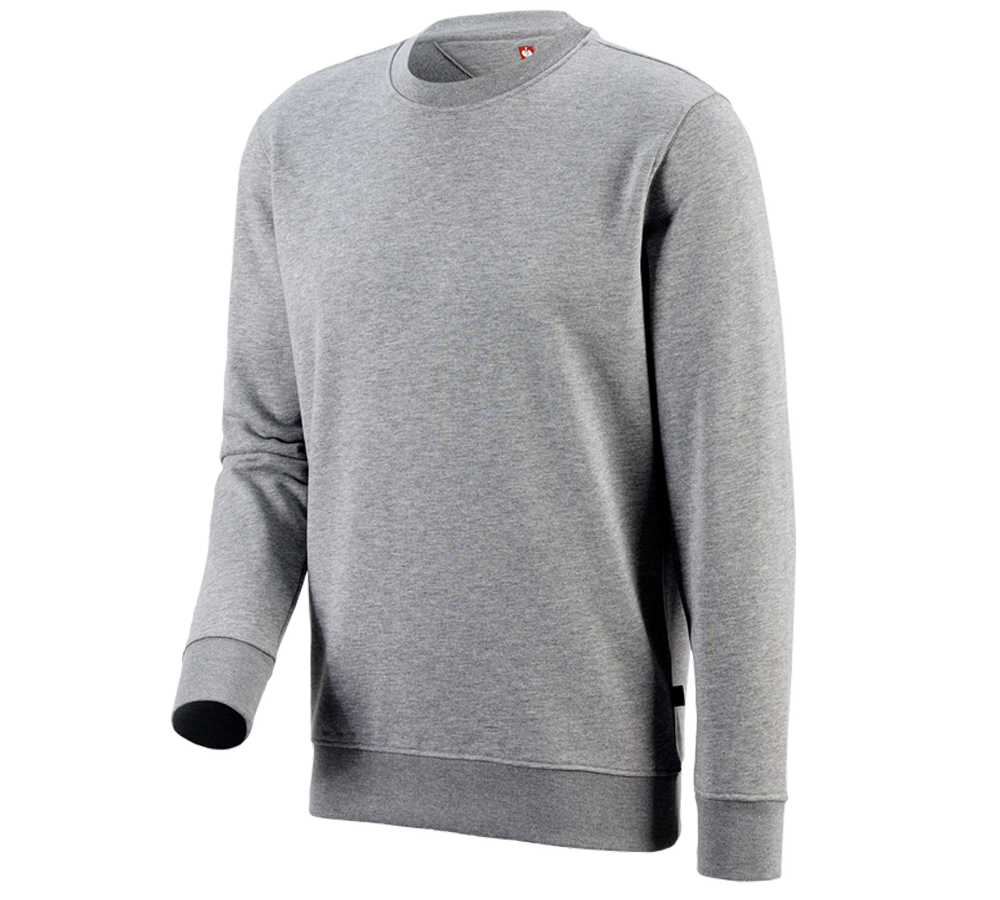 Shirts, Pullover & more: e.s. Sweatshirt poly cotton + grey melange