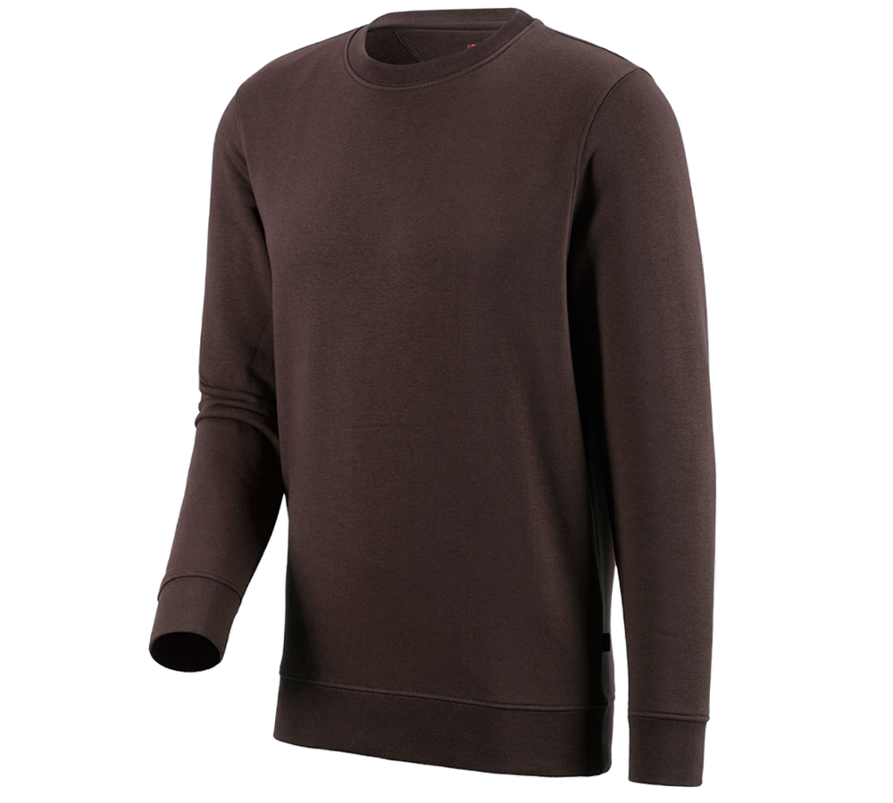 Shirts, Pullover & more: e.s. Sweatshirt poly cotton + brown