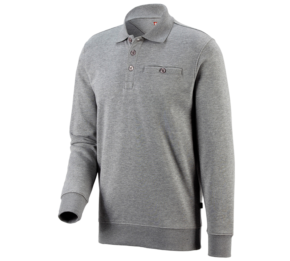 Thèmes: e.s. Sweatshirt poly cotton Pocket + gris mélange