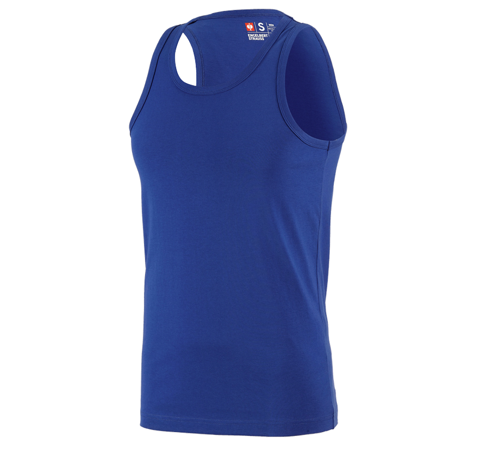 Hauts: e.s. T-shirt Athletic cotton + bleu royal