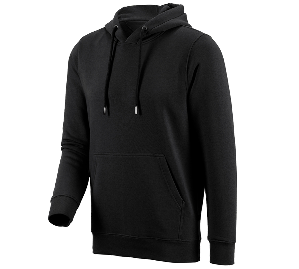 Shirts, Pullover & more: e.s. Hoody sweatshirt poly cotton + black