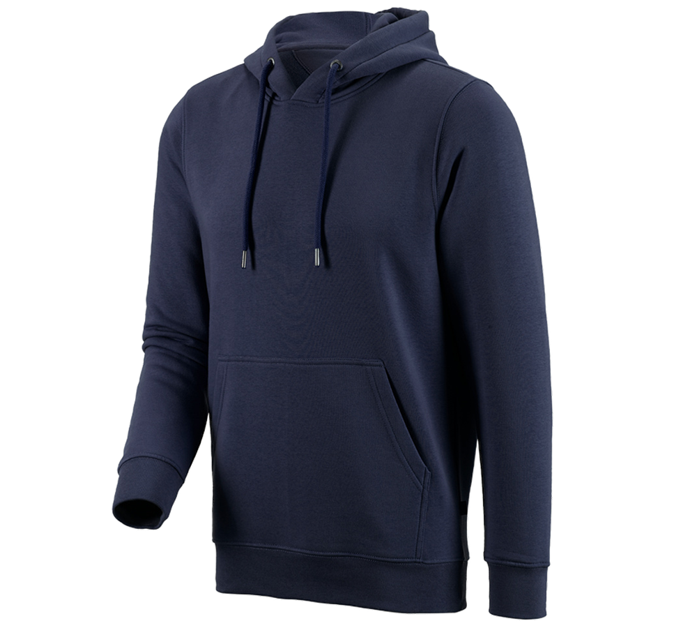 Shirts, Pullover & more: e.s. Hoody sweatshirt poly cotton + navy