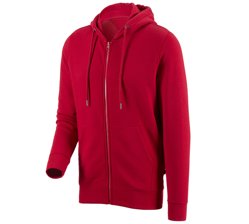 Shirts, Pullover & more: e.s. Hoody sweatjacket poly cotton + fiery red