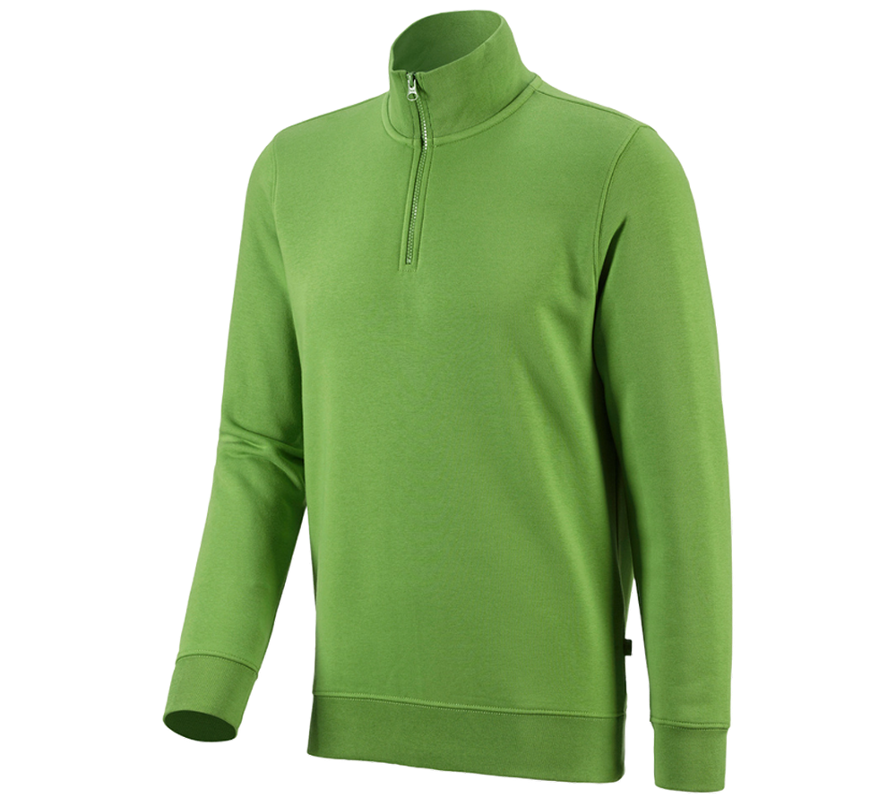 Shirts & Co.: e.s. ZIP-Sweatshirt poly cotton + seegrün