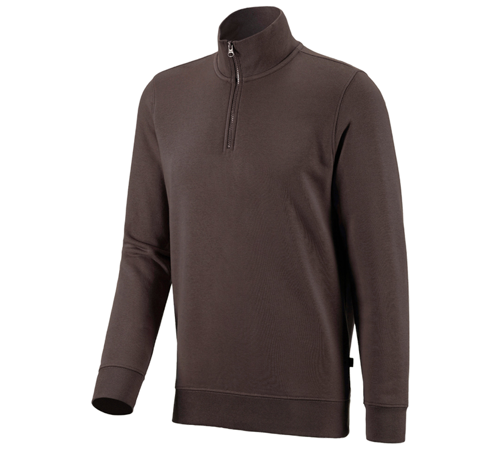 Shirts & Co.: e.s. ZIP-Sweatshirt poly cotton + kastanie