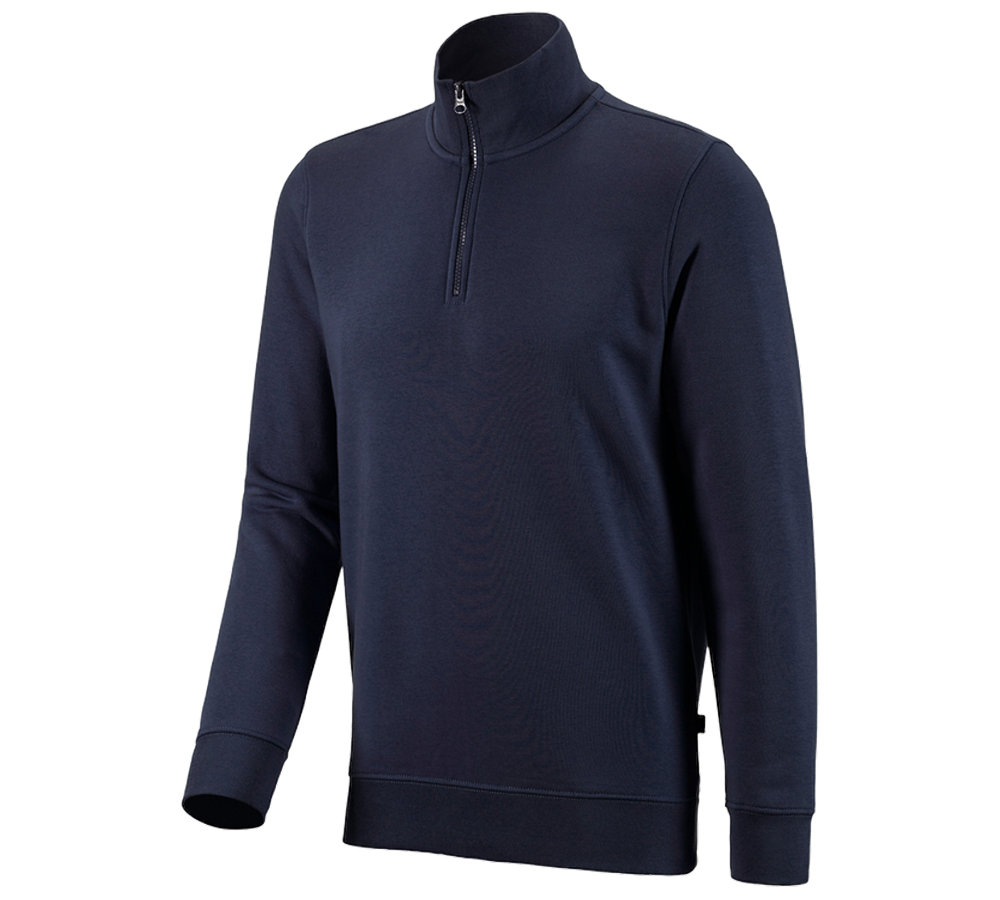 Topics: e.s. ZIP-sweatshirt poly cotton + navy