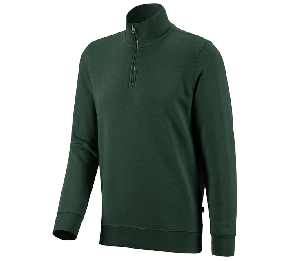 Shirts, Pullover & more: e.s. ZIP-sweatshirt poly cotton + green